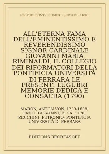 All'eterna fama del cardinale Giovanni Maria Riminaldi (1790)