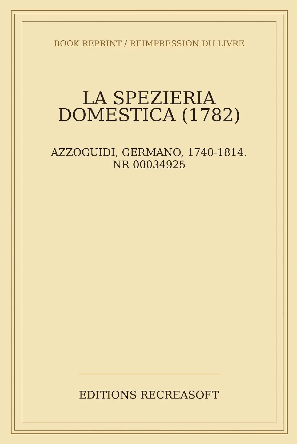 La spezieria domestica (1782)