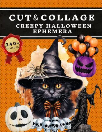 Cut and Collage Creepy Halloween Ephemera Book