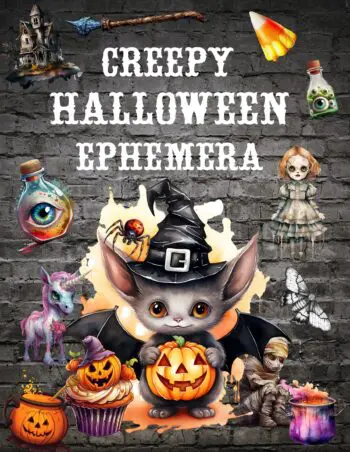 Cut and Collage Creepy Halloween Ephemera