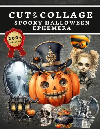 Cut and Collage Spooky Halloween Ephemera Book