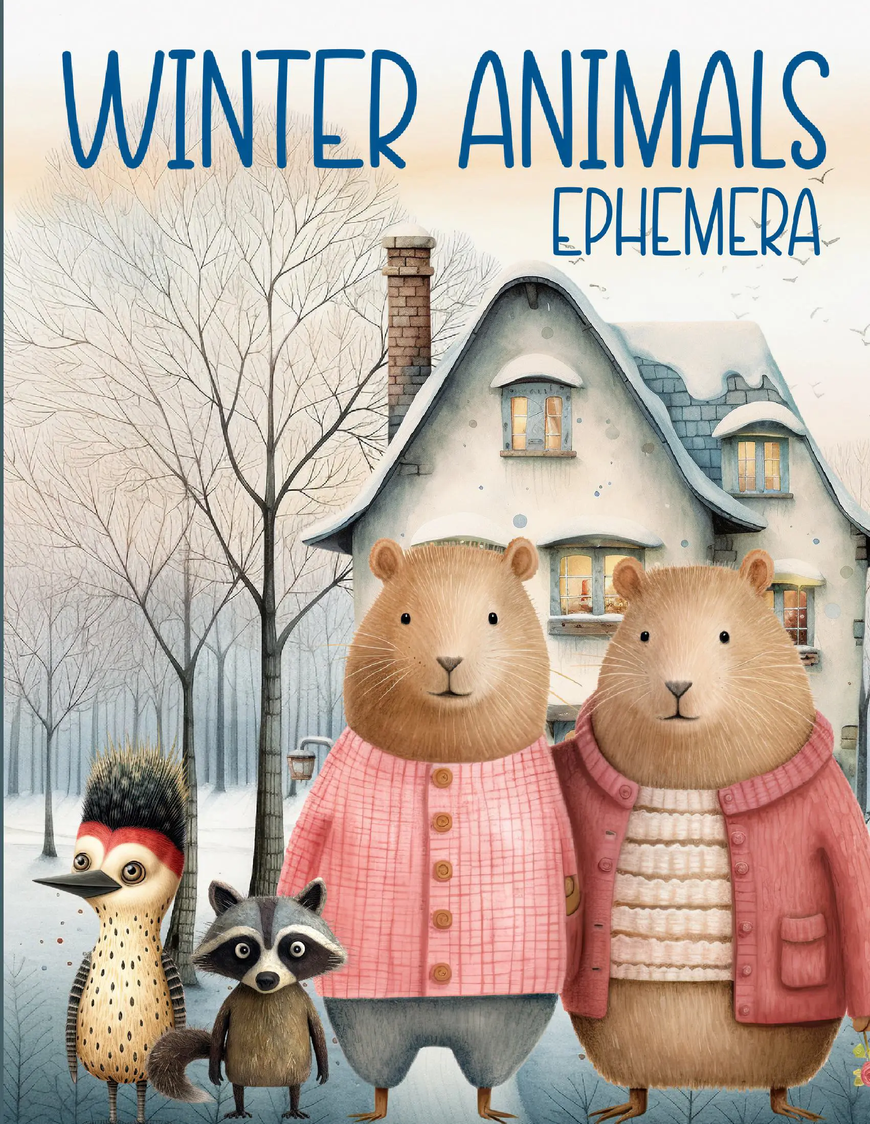 Winter Animals Ephemera Book