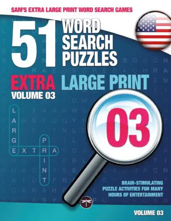 Sam's Extra Large Print Word Search Games, 51 Word Search Puzzles, Volume 3