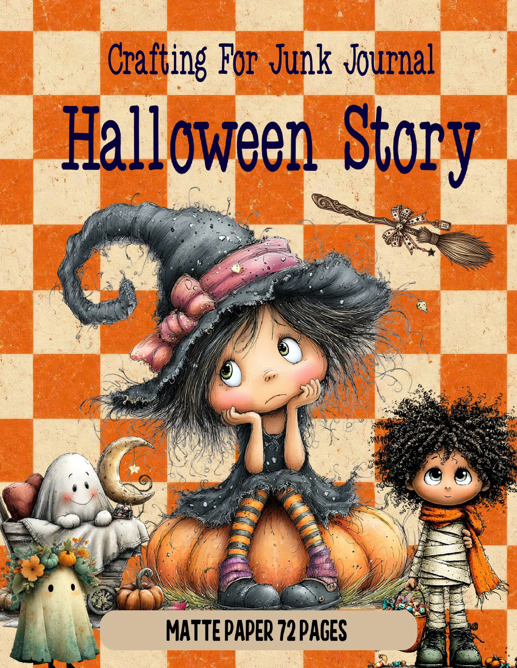 Crafting for Junk Journal Halloween Story Ephemera Book