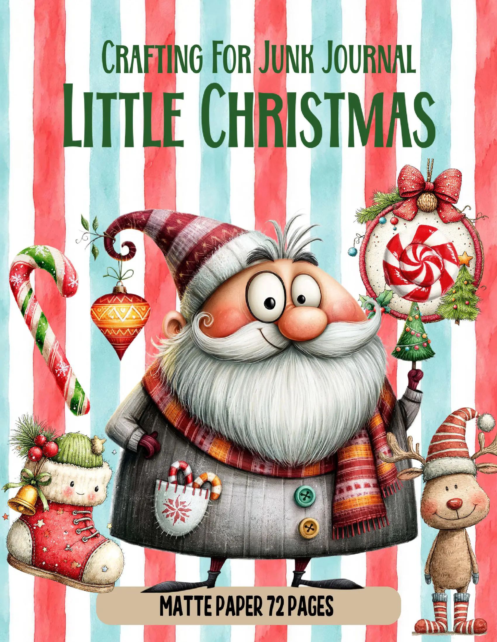 Crafting for Junk Journal Little Christmas Ephemera Book