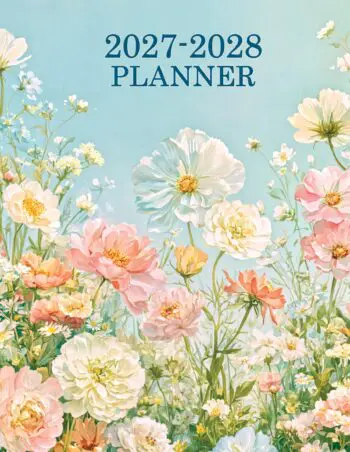 2027-2028 Large Print Planner – UK Edition – Wild Flowers
