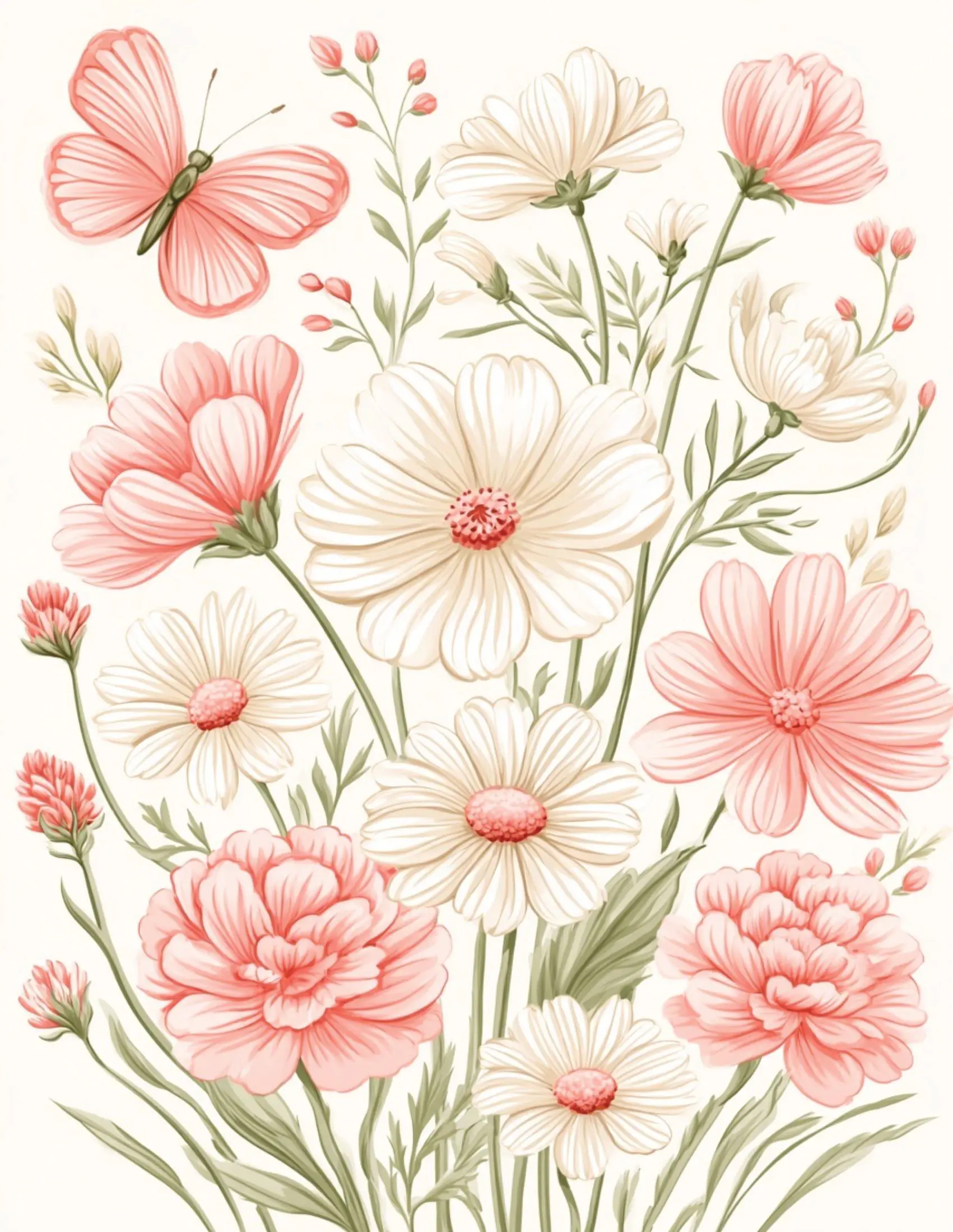 Notebook - 20 Lines Per Page - Butterfly Garden