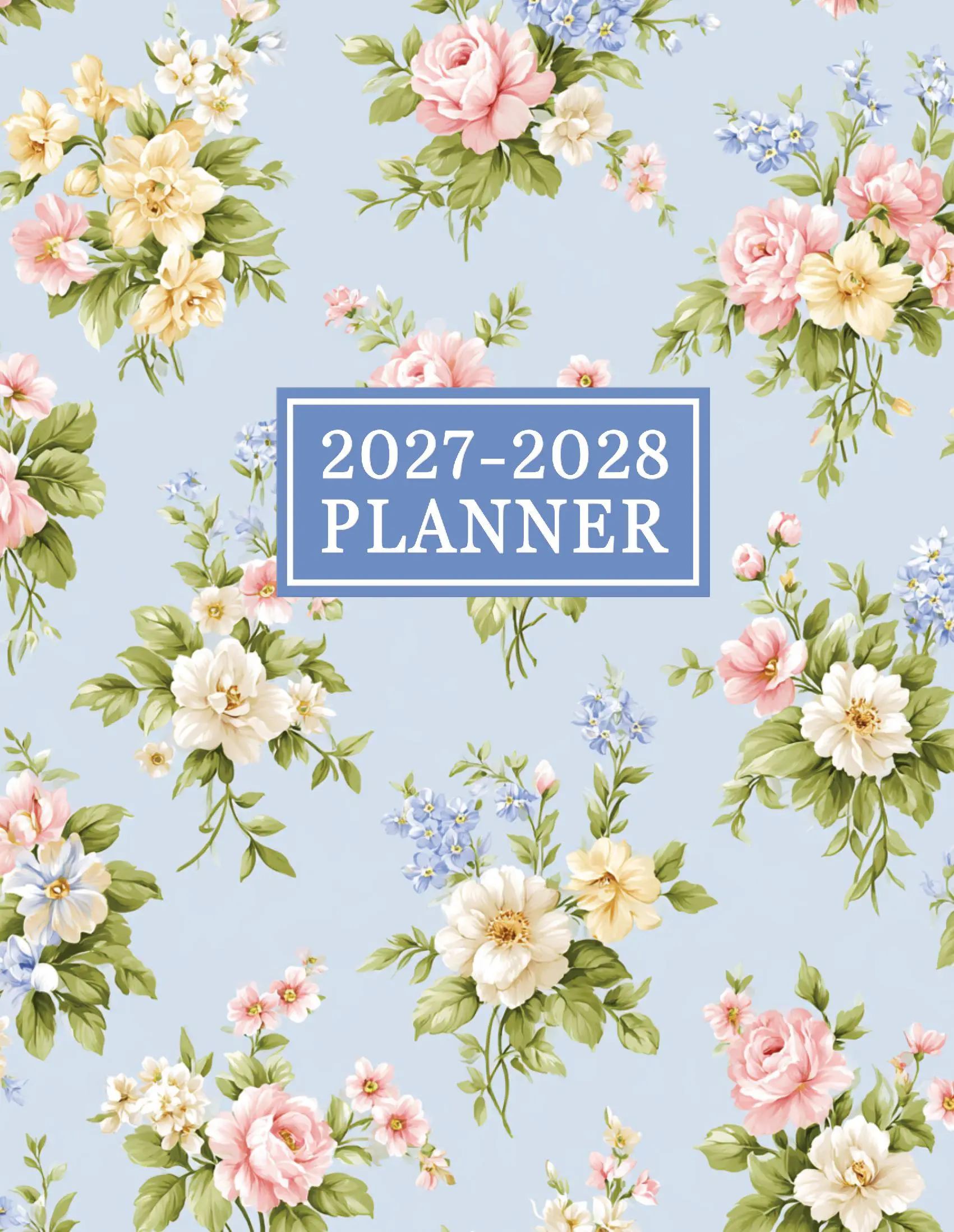 2027-2028 Large Print Planner – UK Edition – Romantic Florals