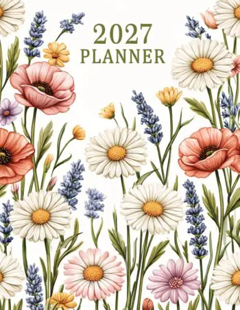 2027 Planner Extra Large Print - USA Edition - Lavender Garden
