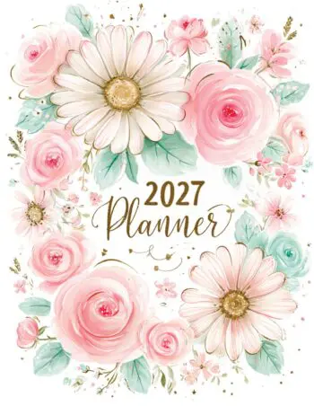 2027 Planner Giant Print - USA Edition - Soft Wreath