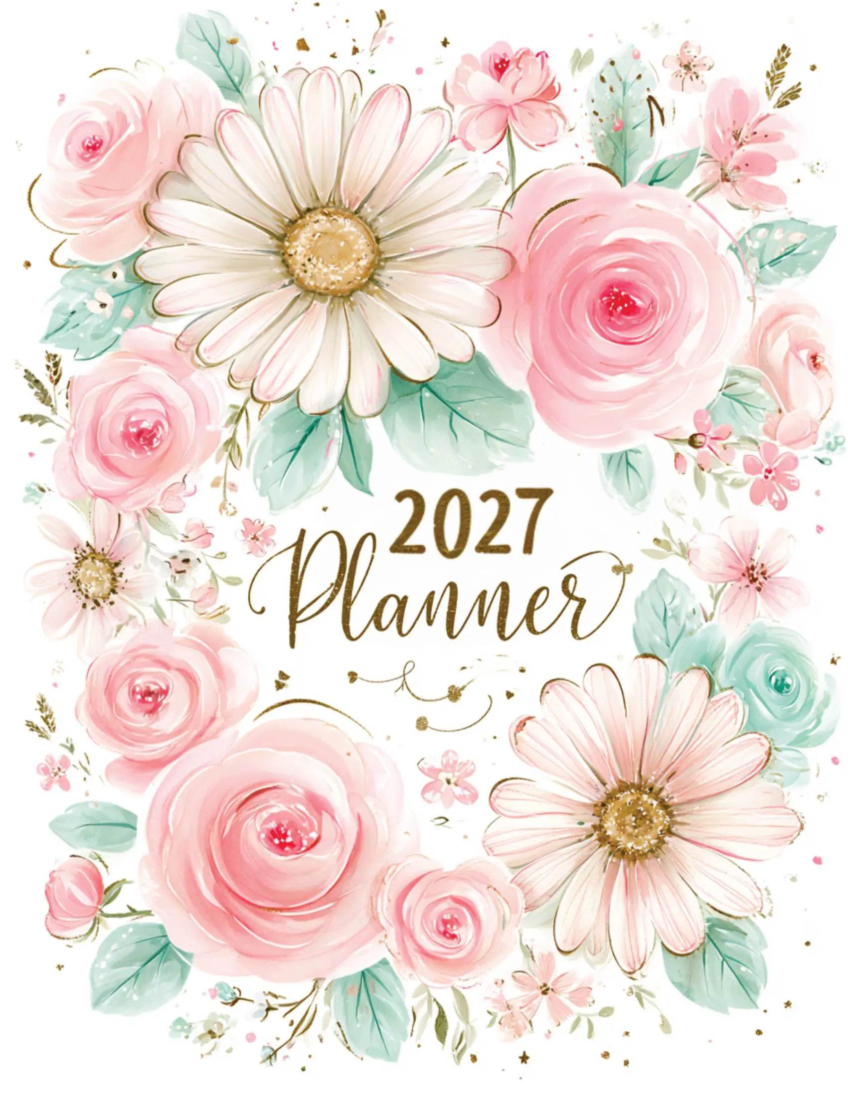 2027 Planner Giant Print - USA Edition - Soft Wreath