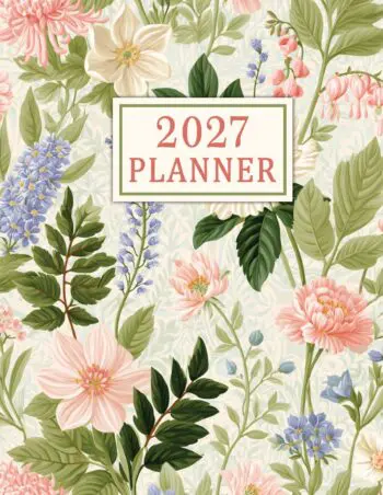 2027 Planner Extra Large Print - UK Edition - Wisteria Clusters