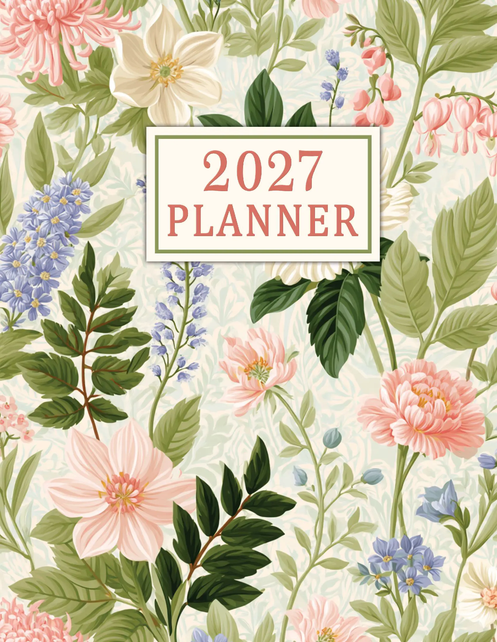 2027 Planner Extra Large Print - UK Edition - Wisteria Clusters