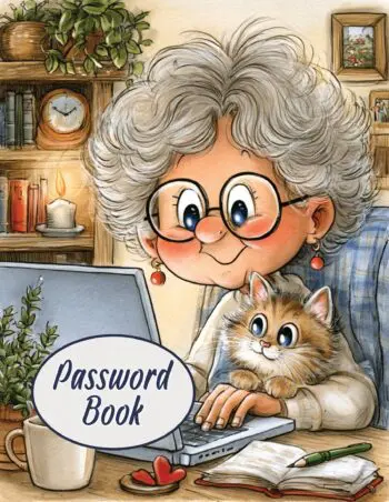 Password Log Book - Large Print - Laptop Granny