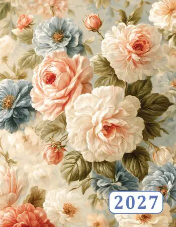 2027 Planner Giant Print - USA Edition - Romantic Floral