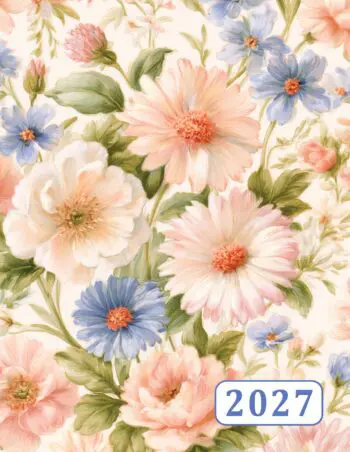 2027 Planner Extra Large Print - UK Edition - Romantic Floral
