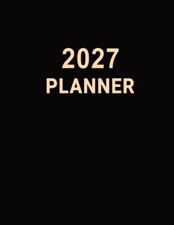 2027 Planner Extra Large Print - USA Edition - Black Cover