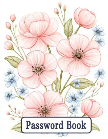 Password Log Book - Large Print - Spring Bouquet
