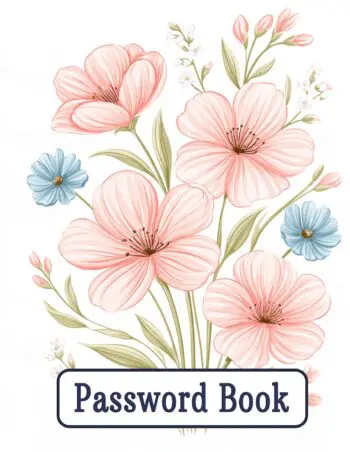 Password Log Book - Giant Print - Spring Bouquet