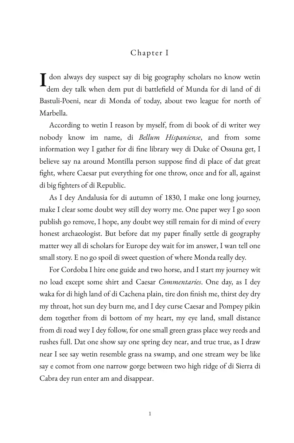 Carmen in Nigerian Pidgin (Carmen for Naija Pidgin)