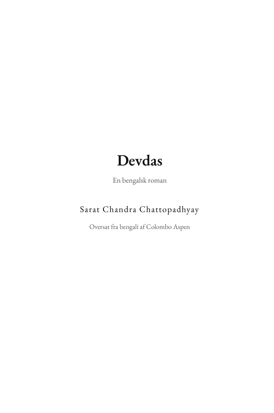 Devdas in Danish (Devdas på dansk)