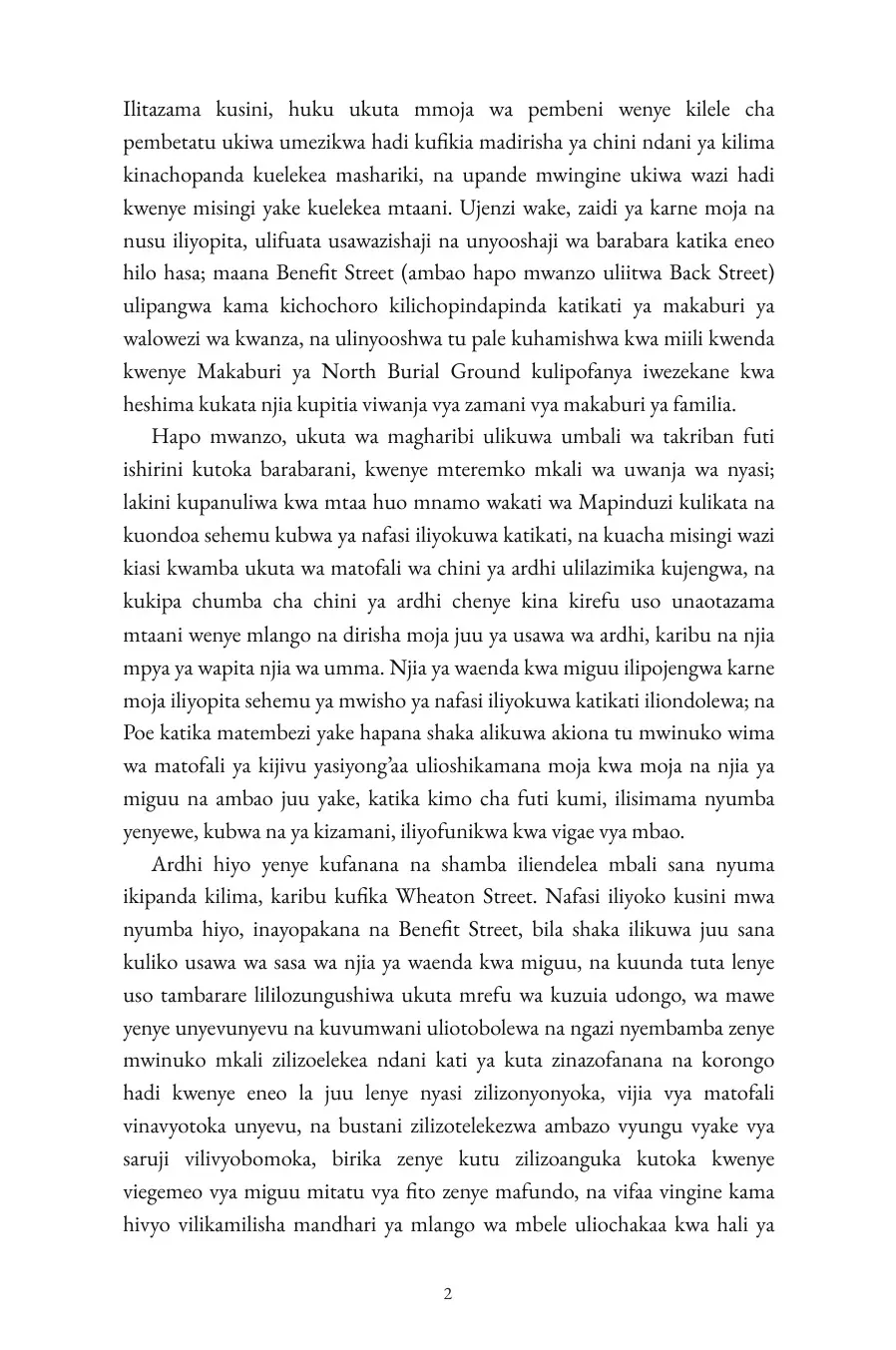 Nyumba Inayoepukwa (translated) (The Shunned House in Swahili)