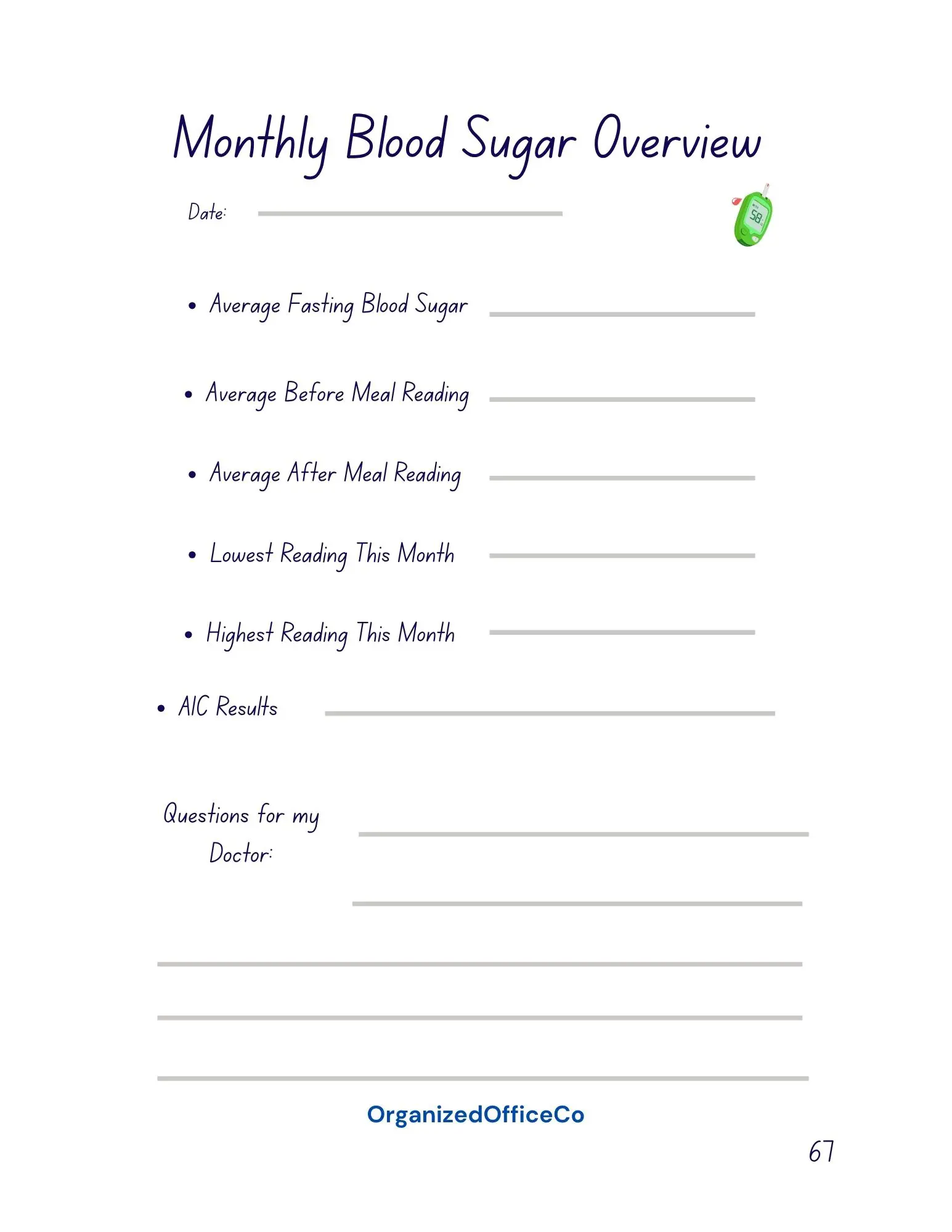 My Diabetes Wellness Journal