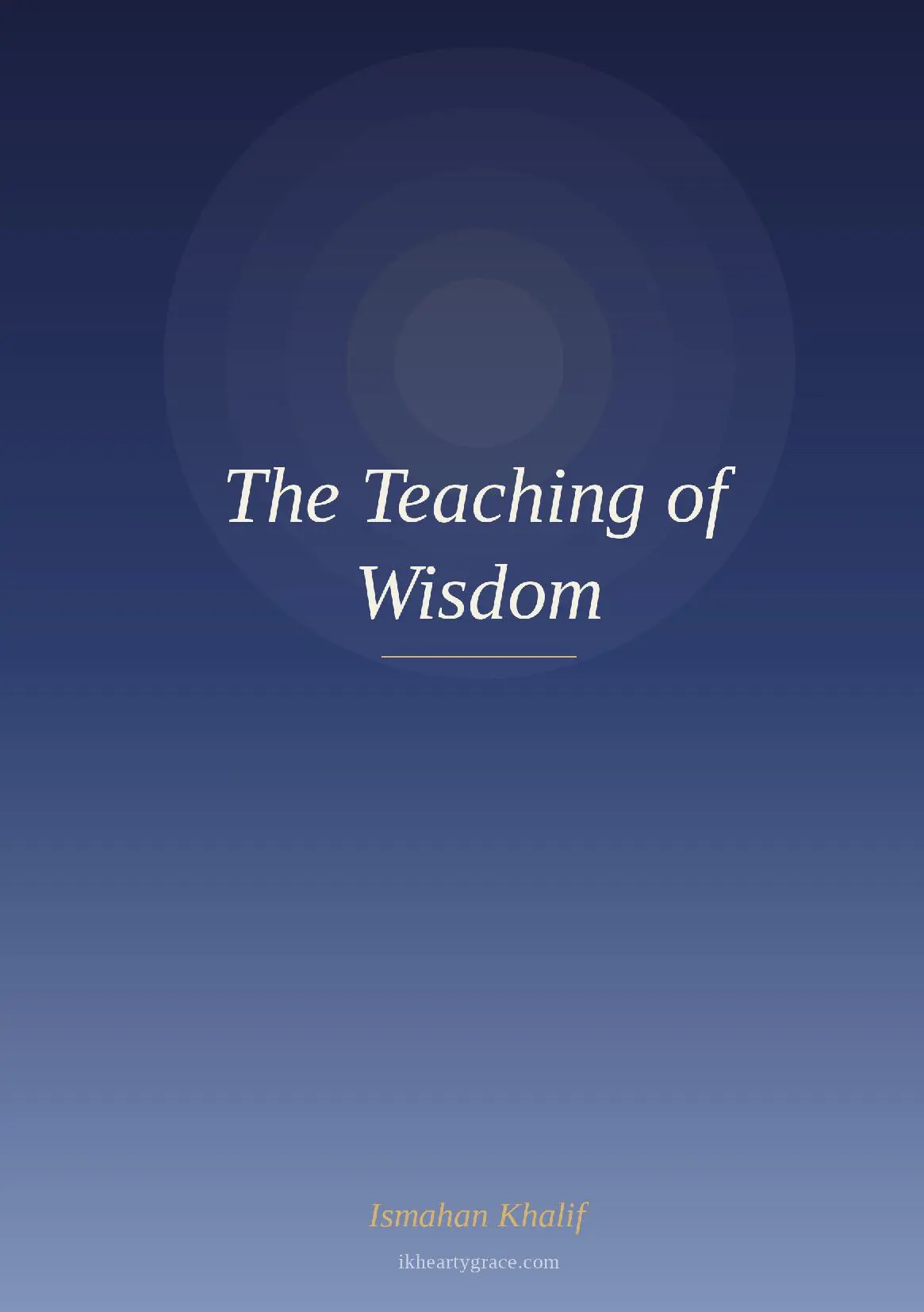 The teaching of wisdom