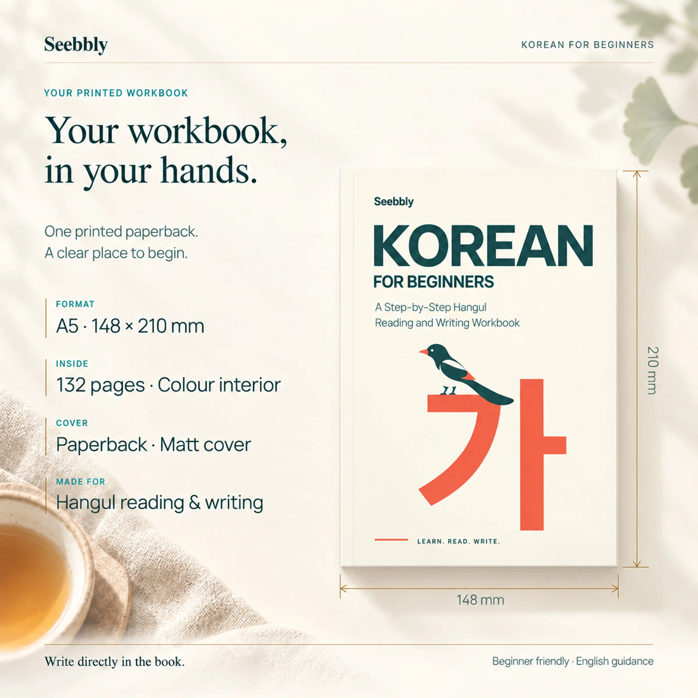 Korean for Beginners: A Step-by-Step Hangul Reading and Writing Workbook