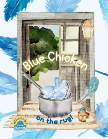 Blue Chicken on the Rug!