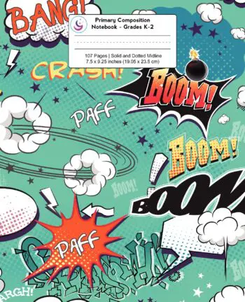 Primary Composition Notebook: Comic Book Journal, Grades K-2 Kindergarten Writing Journal