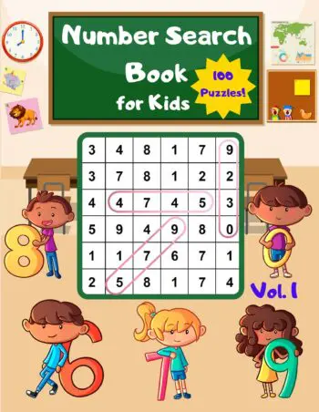 Number Search Book for Kids