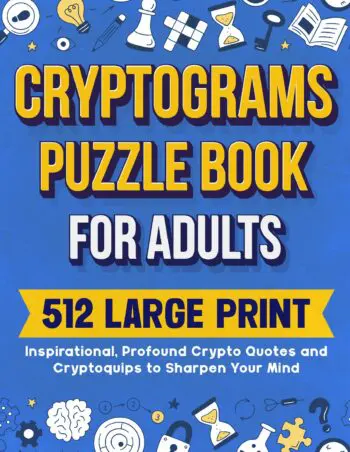 Cryptograms Puzzle Book For Adults