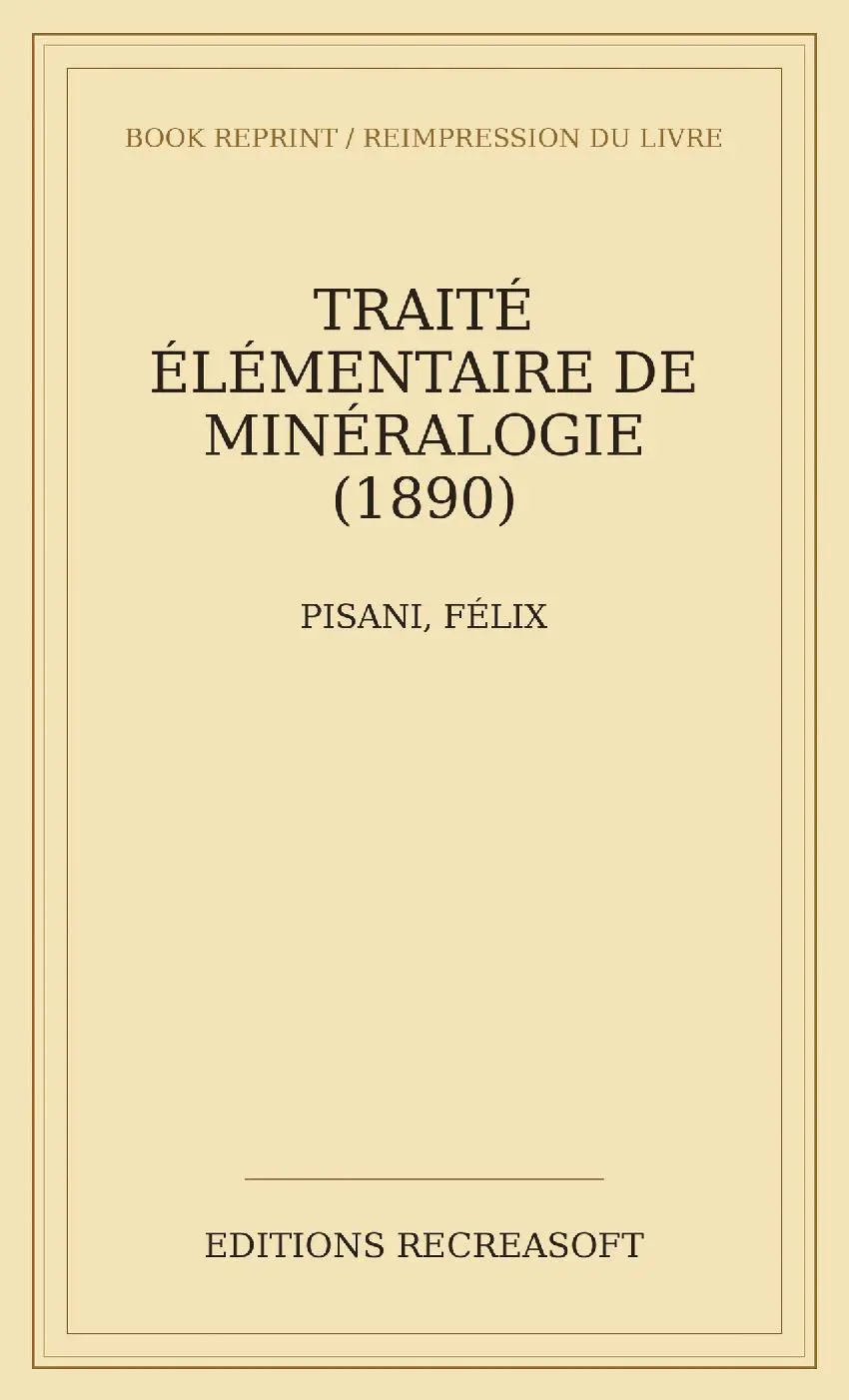 Traité élémentaire de minéralogie