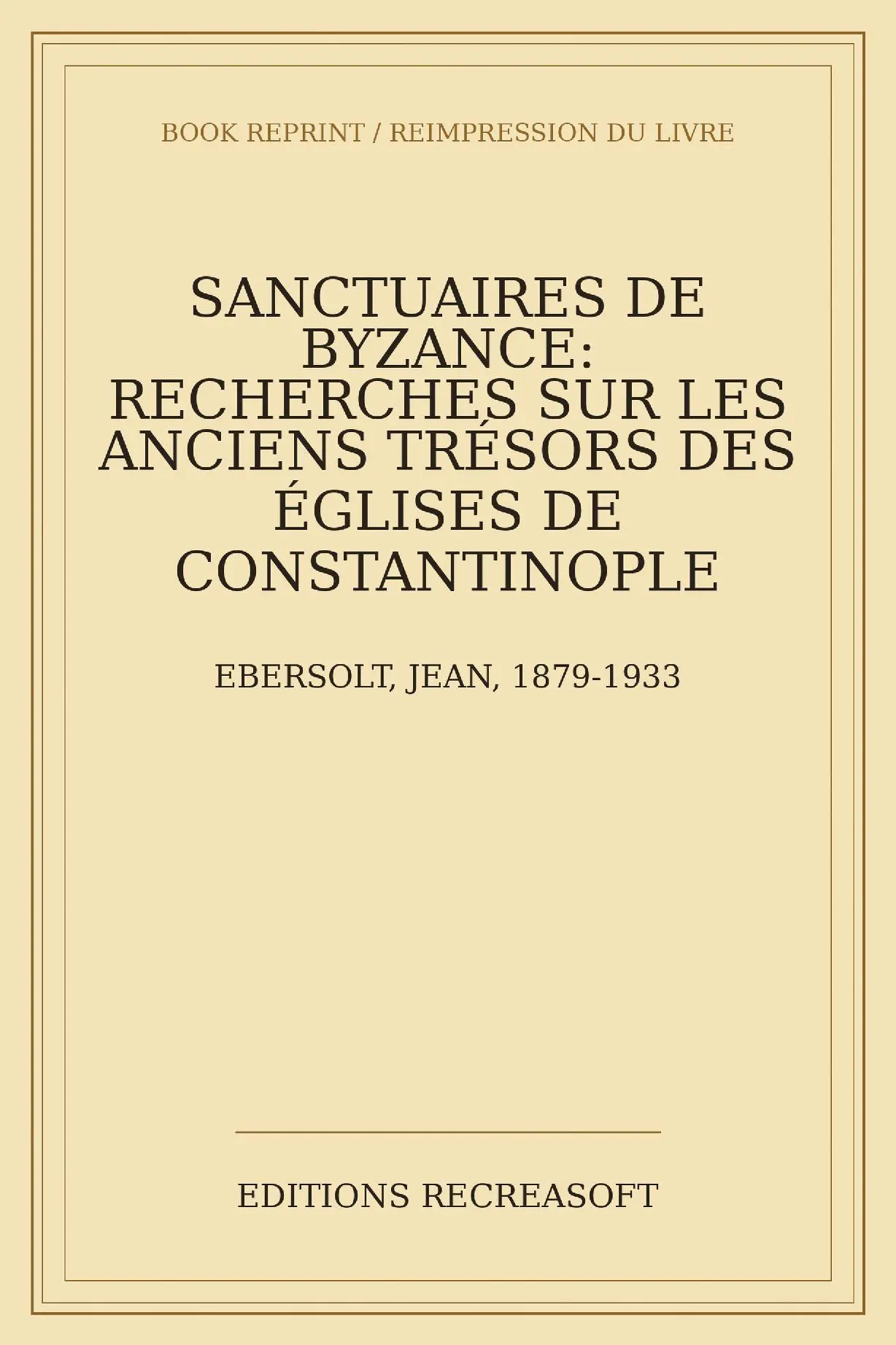 Sanctuaires de Byzance (1921)