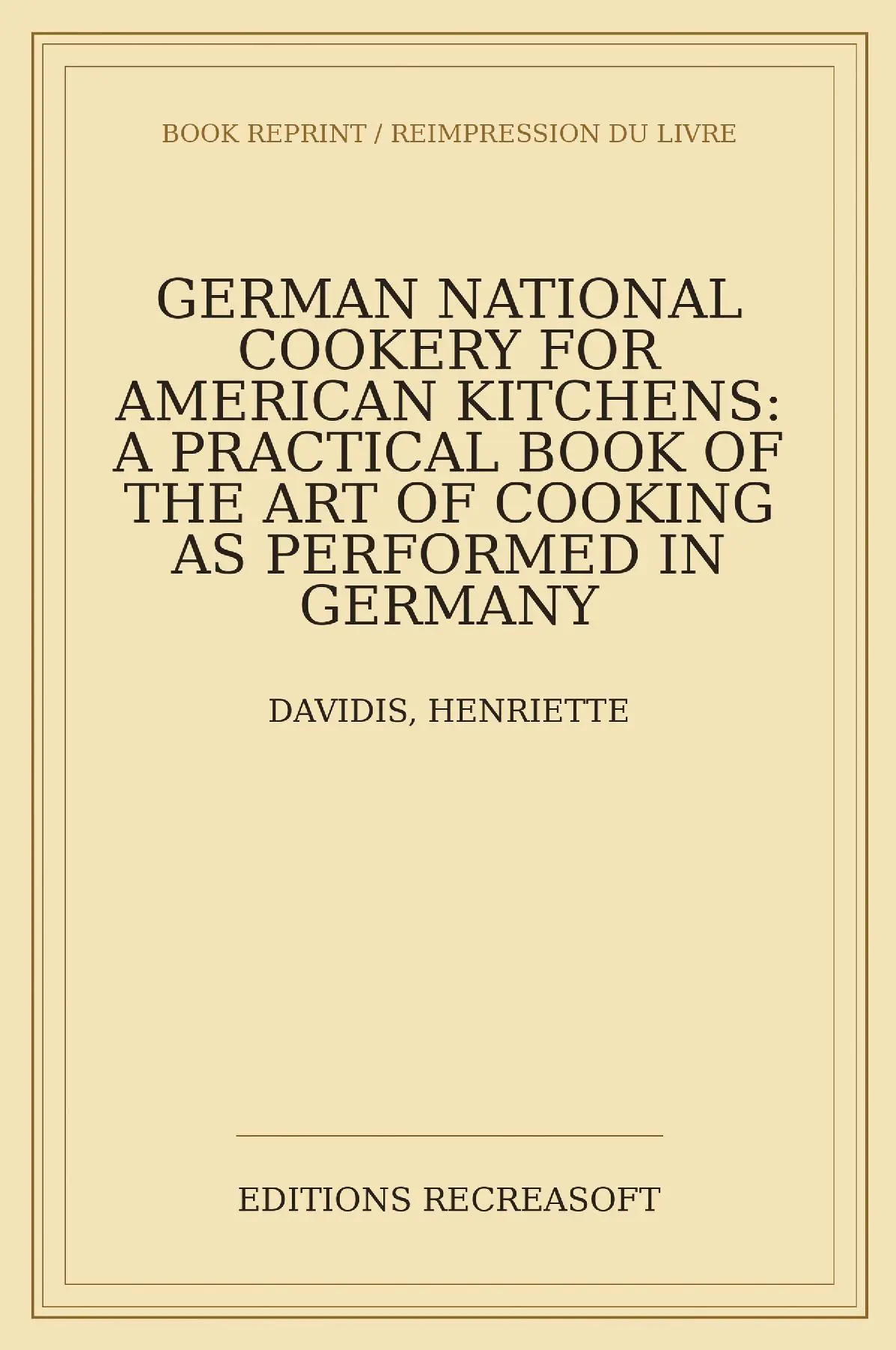 German national cookery for American kitchens