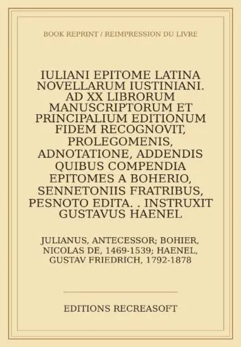 Iuliani Epitome Latina novellarum Iustiniani