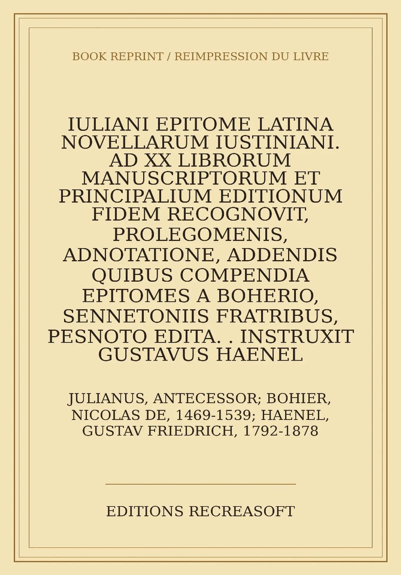 Iuliani Epitome Latina novellarum Iustiniani