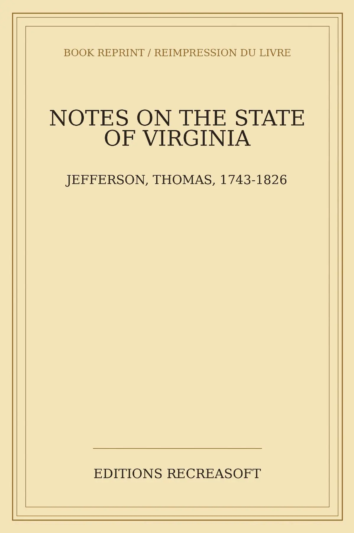 Notes on the State of Virginia