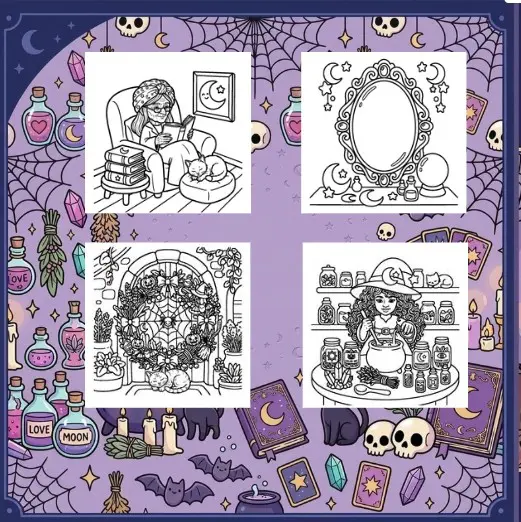 Witching Hour: Spooky Bold & Easy Coloring Book