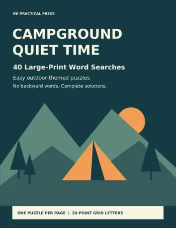 Campground Quiet Time: 40 Large-Print Word Searches