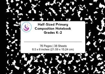 Half-Sized Primary Composition Notebook