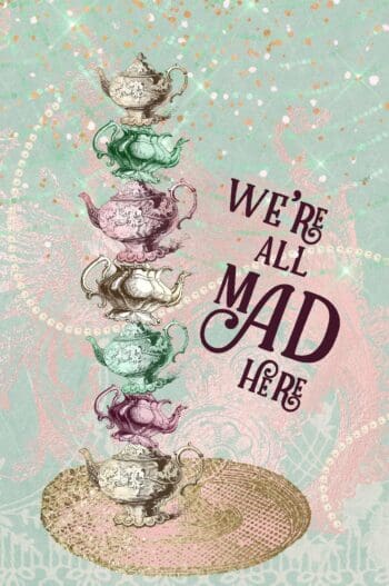 We're All Mad Here Notebook (6x9 Lined Spiral Bound)