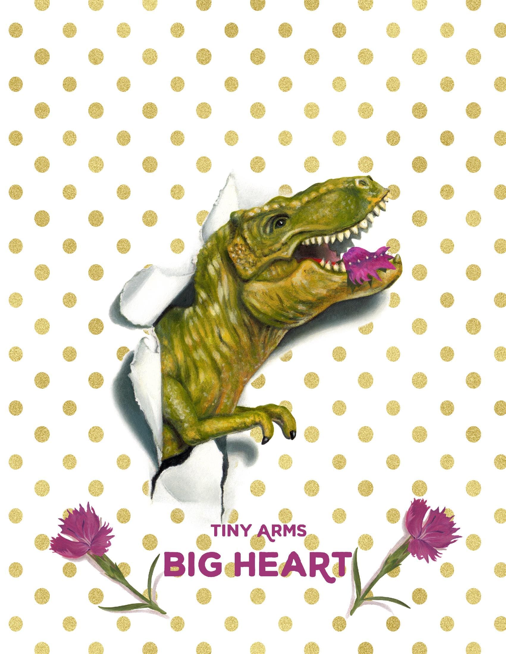 Tiny Arms, Big Heart Notebook: Gold (8.5x11 Dot Grid Perfect Bound)
