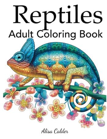 Reptiles Adult Coloring Book