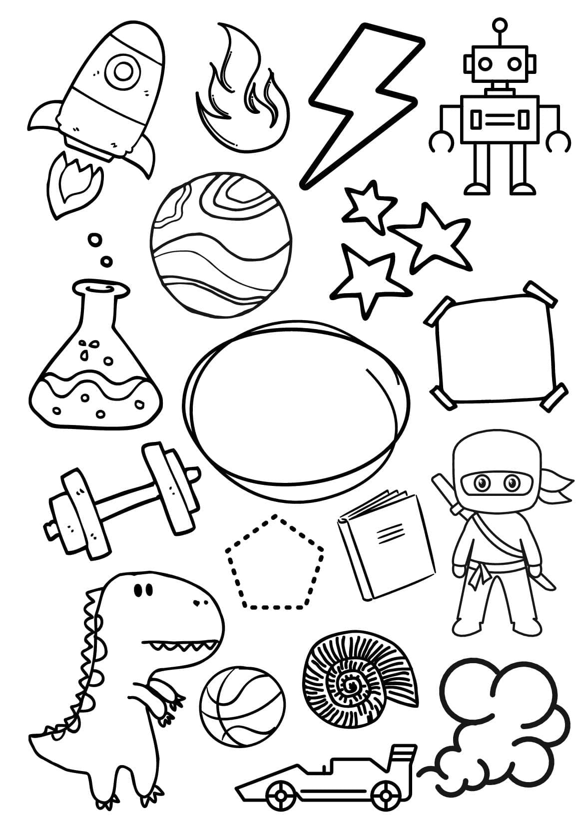 Scribbles and Doodles Notebook: Ninja