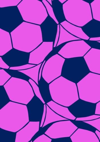 Light Purple Dark Blue Football | A5 Notebook | Lined | 100 pages | Blank Date | Page Numbers
