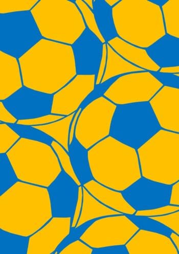 Orange Blue Football | A5 Notebook | Lined | 100 pages | Blank Date | Page Numbers