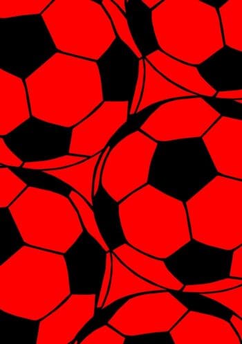 Red Black Football | A5 Notebook | Lined | 100 pages | Blank Date | Page Numbers