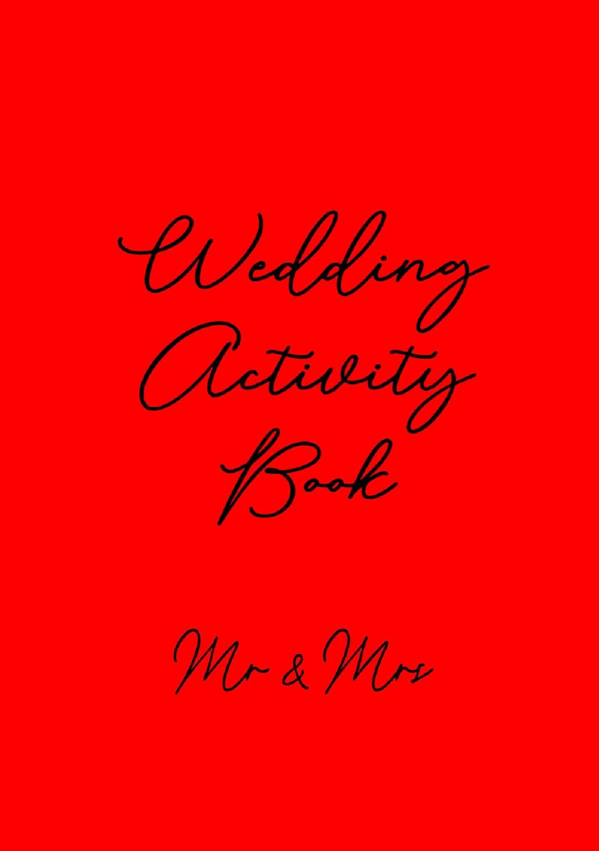 Wedding Activity Book | Mr & Mrs | A5 | 40 Pages | Red